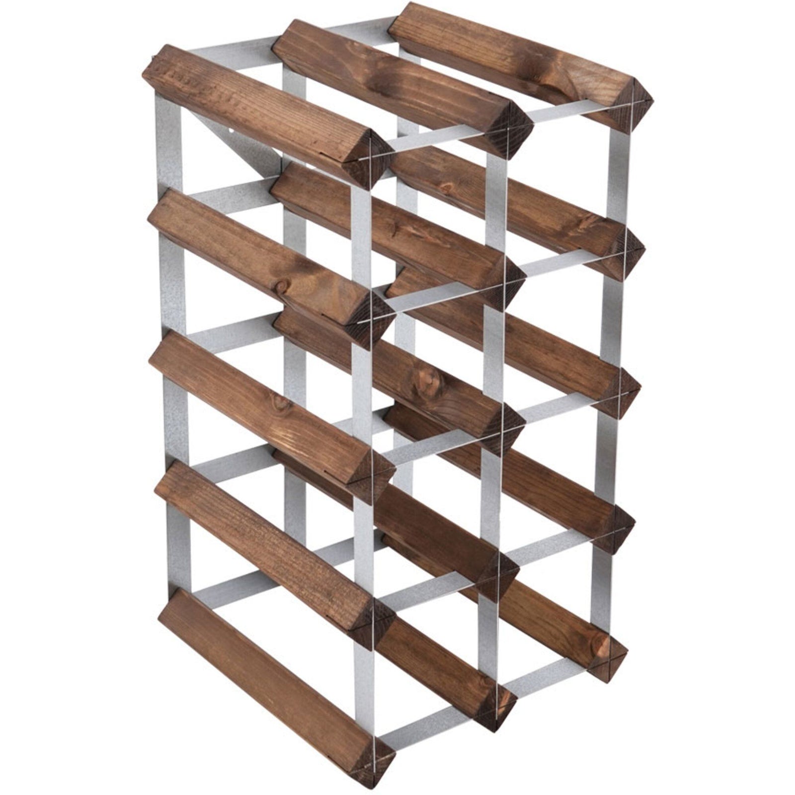 Traditional wine rack Traditional wine rack Vinreol Saml-Selv Mørk Eg 12 flasker ❤ detaljebillede i kategorien Vinstativ