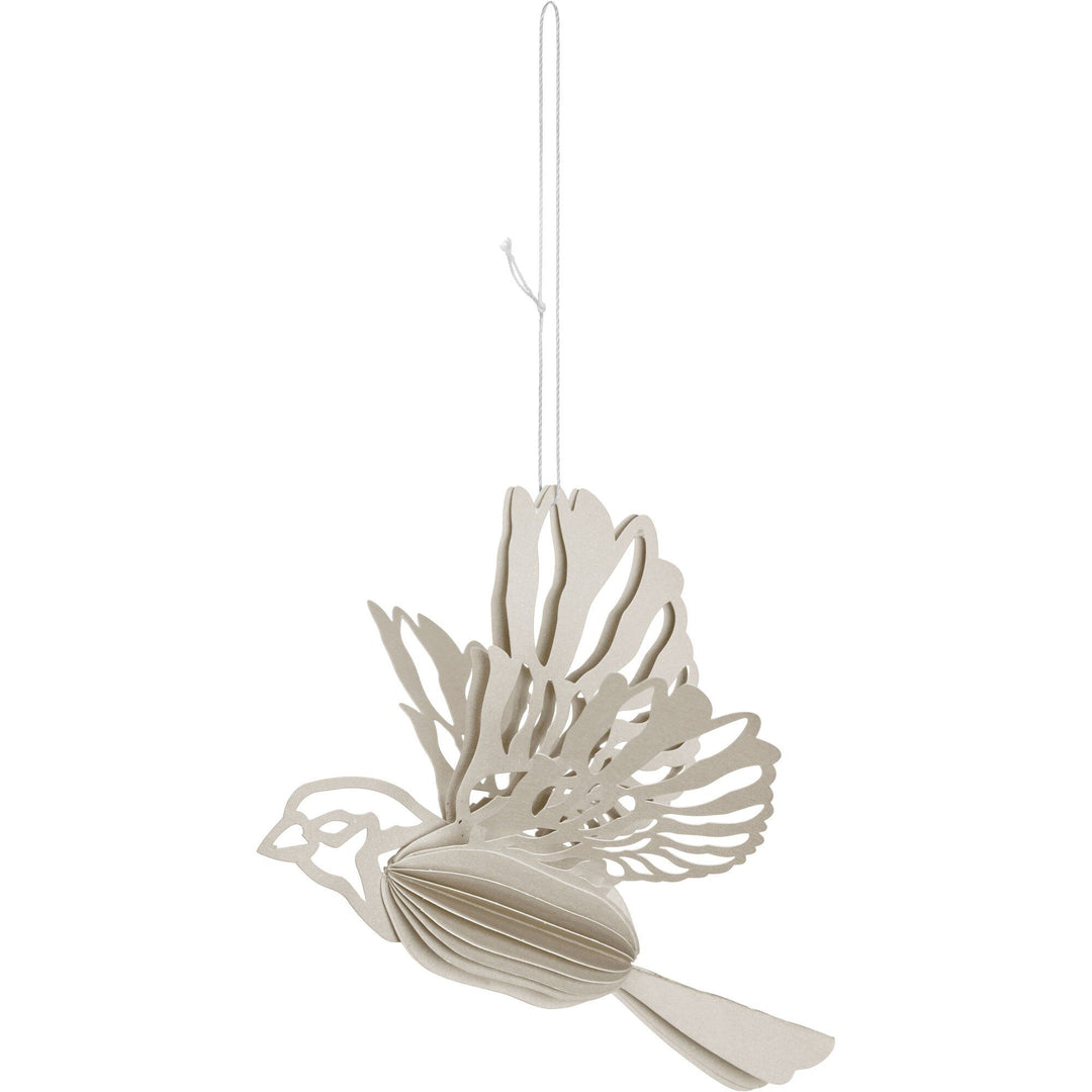 Cooee design Cooee design Paper Bird papirophæng 2-pak, sand – billede i brug (Juledekoration)
