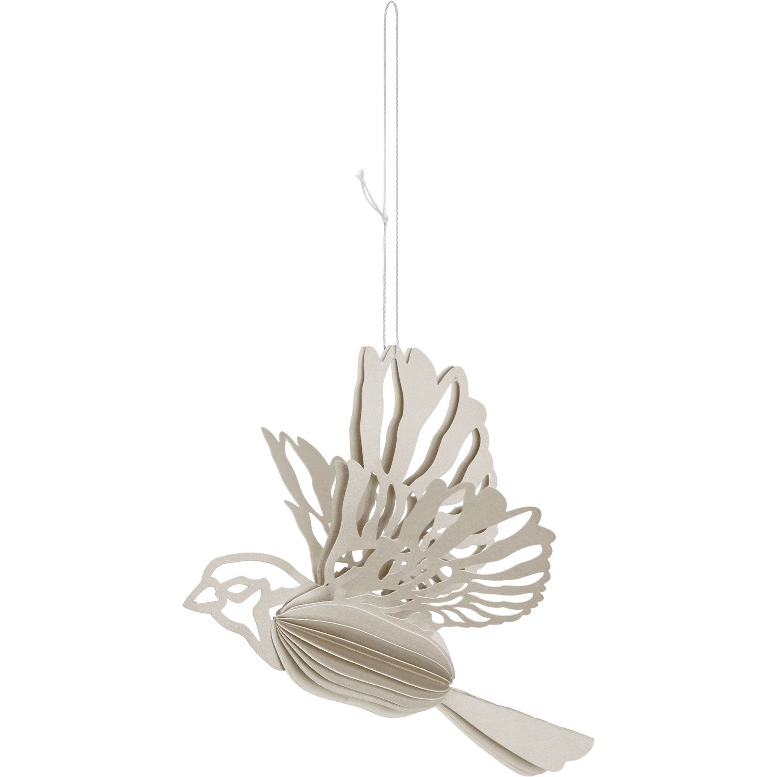 Cooee design Cooee design Paper Bird papirophæng 2-pak, sand – billede i brug (Juledekoration)