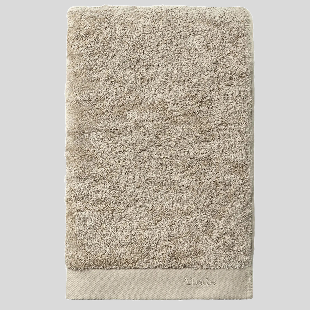 Produktbillede af ABATE Håndklæde egyptisk bomuld Beige 100x165 cm på tilbud i høj kvalitet