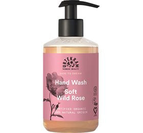 Detaljeret produktbillede af Urtekram Håndsæbe Soft Wild Rose 300ml. på tilbud