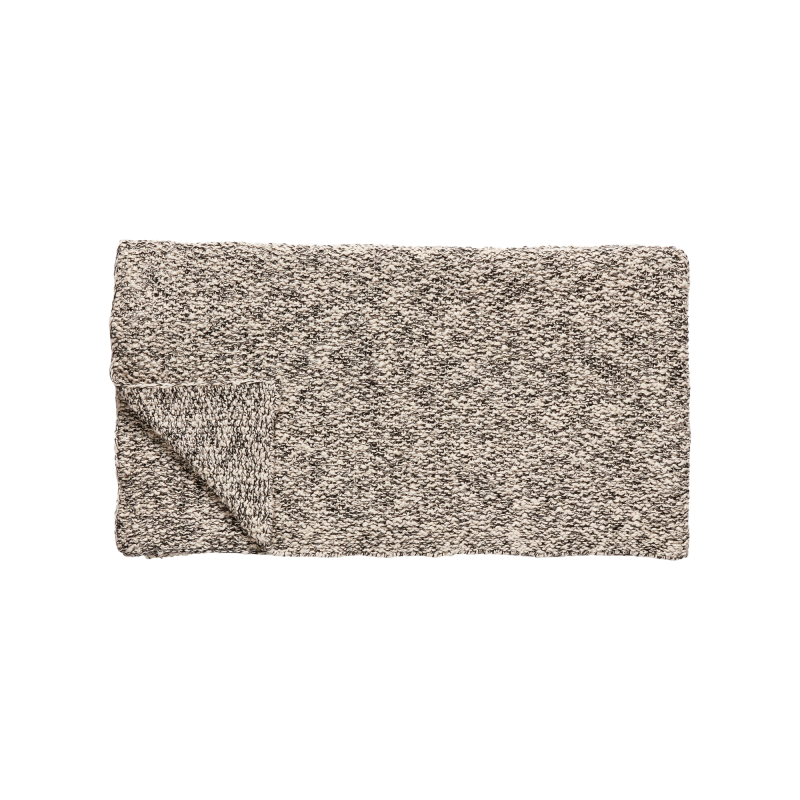 Se Curl ⇒ Håndstrikket plaid, bomuld, sort/natur ⇒ Udsalg og Tilbud Nu