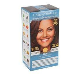 Produktbillede af Tints of Nature Hårfarve 4CH Rich Chocolate Brown 130 ml på tilbud