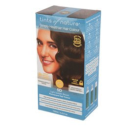 Produktbillede af Tints of Nature Hårfarve 5D Light Golden Brown Brown 130 ml på tilbud