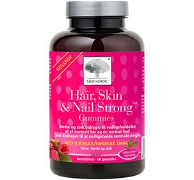 Detaljeret produktbillede af New Nordic Hair Skin & Nail Strong Gummies 60 stk på tilbud