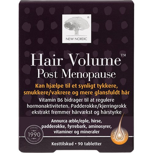 Detaljeret produktbillede af New Nordic Hair Volume Post Menopause 90 tabletter på tilbud