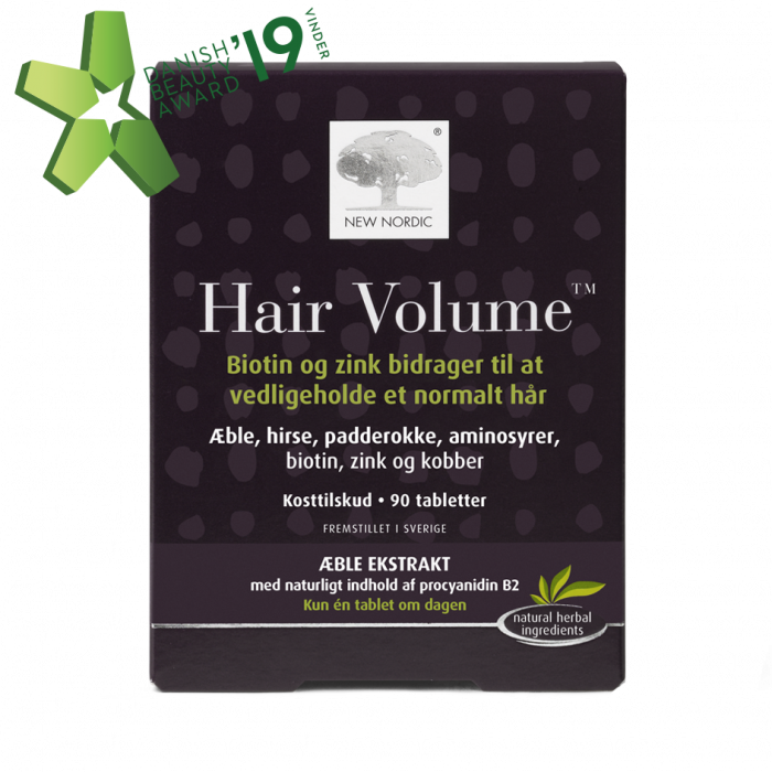 Se New Nordic Hair Volume&trade; 90 tabl. LETTERE BESKADIGET EMBALLAGE ❤ Stort online udvalg i New Nordic ❤ Hurtig levering: 1 - 2 Hverdage samt billig fragt - Varenummer: HG-45951-1 og barcode / Ean: '5021807459513 på lager - Udsalg på Sundhed Spar op til 55% - Over 350 kendte brands på udsalg