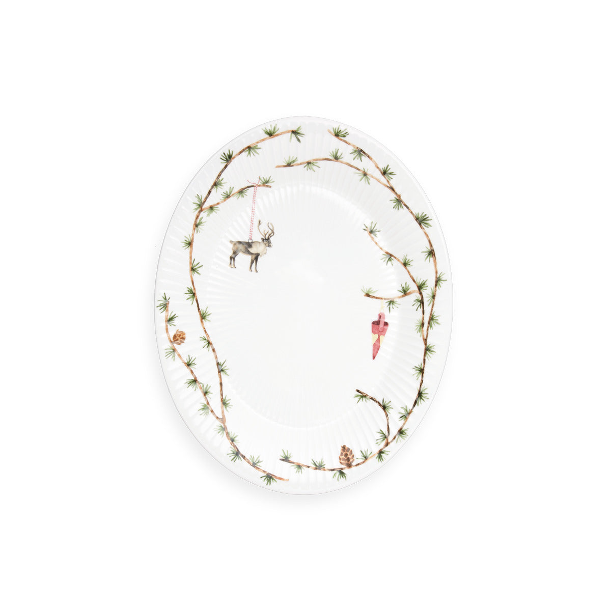 Produktbillede af Kähler Hammershøi Christmas Ovalt bordfad 27x34 m. deko i premium kvalitet