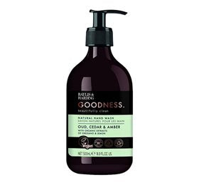 Produktbillede af Hand Wash oud cedar & amber Baylis & Harding Goodness 500ml. på tilbud