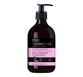 Produktbillede af Hand Wash rose & geranium Baylis & Harding Goodness 500ml. på tilbud