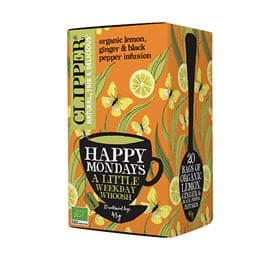 Stort online udvalg i Clipper Happy Mondays Te Ø 20br. ❤ Clipper ❤ Hurtig levering: 1 - 2 Hverdage og gratis fragt v/køb over 295 kr. GLS til pakkeshop ❤ Varenummer: HG-26455 og barcode / Ean: 5021991941764 på lager - Kæmpe udvalg i Drikke - Over 360 kendte mærker på udsalg