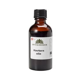 Detaljeret produktbillede af Urtegaarden Havtornolie ØKO 50ml. på tilbud