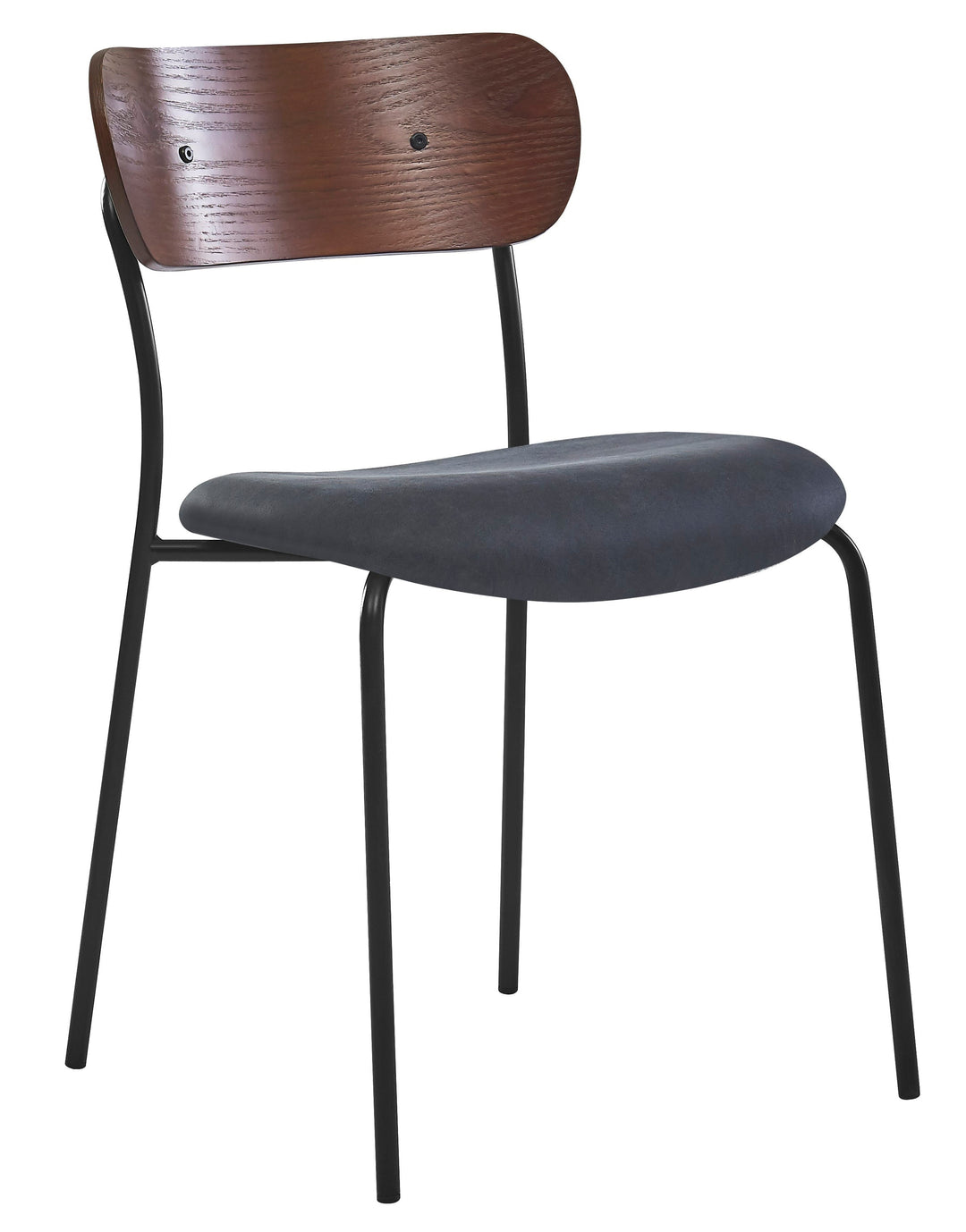 NORDLYS Lincoln spisebordsstol stabelbar ruskind træ og sort metal