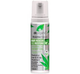 Detaljeret produktbillede af Dr. Organic Hemp Oil Hair Rescue and Restore 150ml. X på tilbud