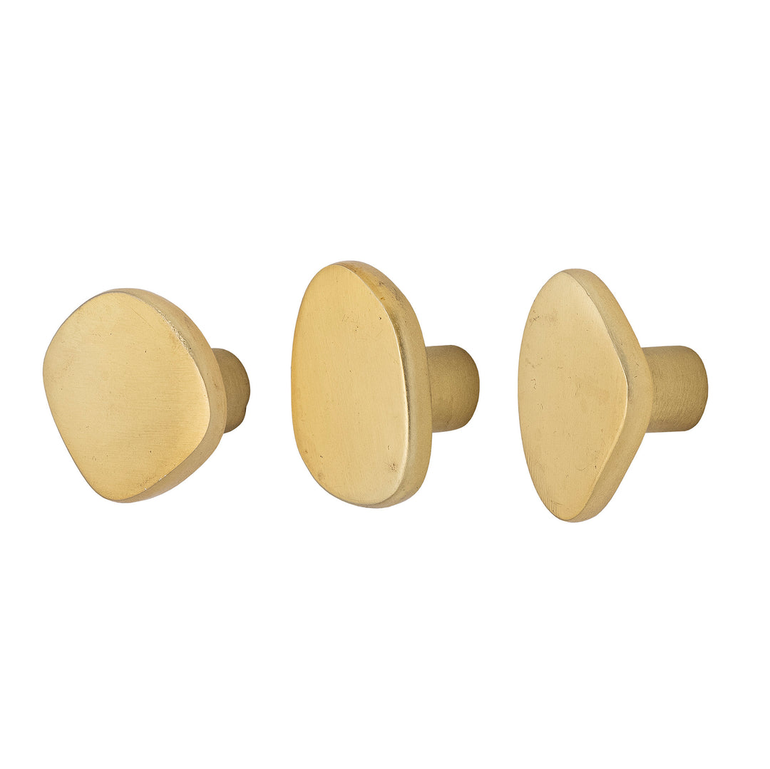 BLOOMINGVILLE Ferri Knag Brass Aluminium sæt af 3 L4xH3xW4 cm