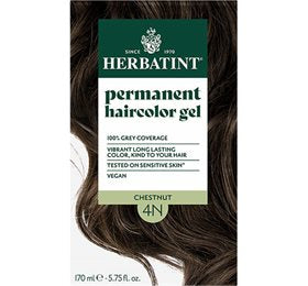 Detaljeret produktbillede af Herbatint 4N hårfarve Chestnut 170 ml på tilbud