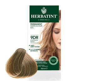 Detaljeret produktbillede af Herbatint 9DR Copperish Gold 150 ml på tilbud