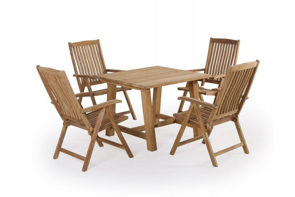 Produktbillede af Hercules 100 Devon Teak Havemøbelsæt på tilbud i høj kvalitet