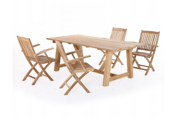 Produktbillede af Hercules 200 Mia Teak Havemøbelsæt på tilbud i høj kvalitet