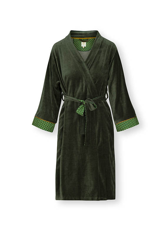 Produktbillede af Pip Studio Kimono Solid Nicky Velvet Green-Small på tilbud i høj kvalitet