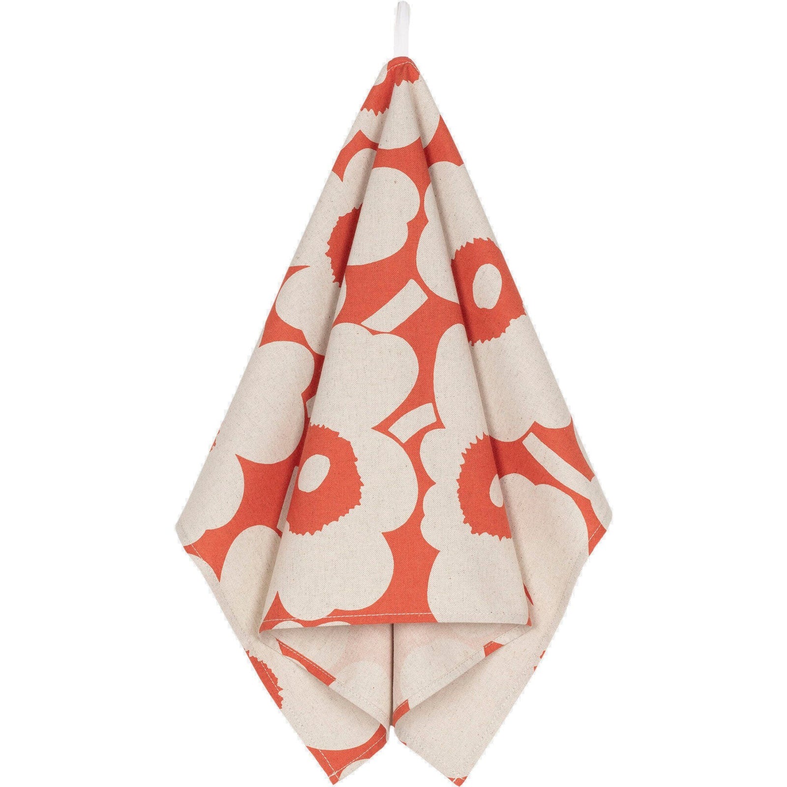 Marimekko Marimekko Pieni Unikko viskestykke 43 cm x 70 cm, orange – billede i brug (Køkkenhåndklæde)