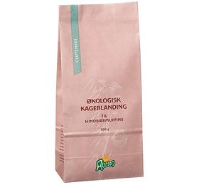 Detaljeret produktbillede af Aurion Hindbærmuffinsblanding glutenfri Ø 300 g. på tilbud
