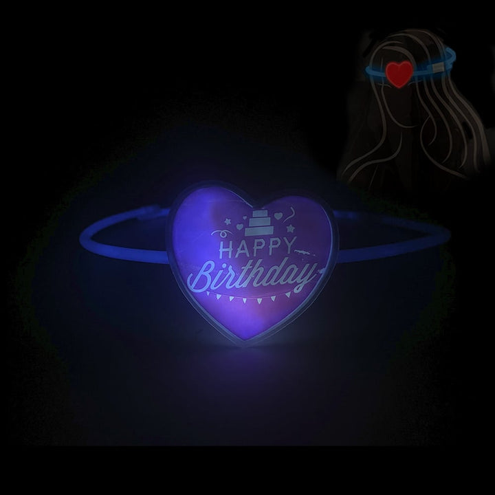 Produktbillede af Køb Hårbånd m/hjerte- Selvlysende glow stick 3 modeller Rødt hjerte på tilbud