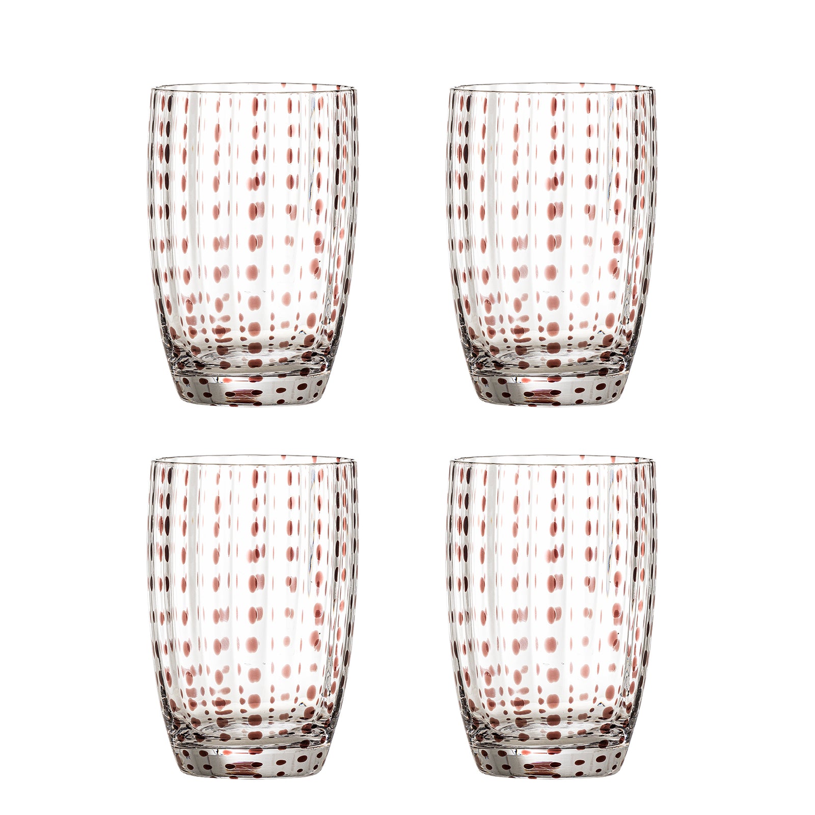 Produktbillede af BLOOMINGVILLE Brinley drikkeglas brun glas D7,5xH11 sæt af 4 i premium kvalitet