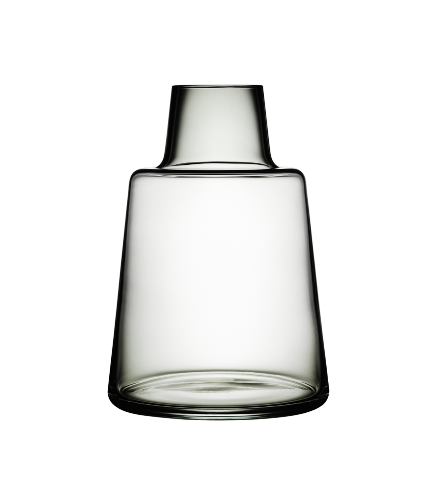 Produktbillede af Holmegaard Flora Vase kort hals smoke 12 cm i premium kvalitet