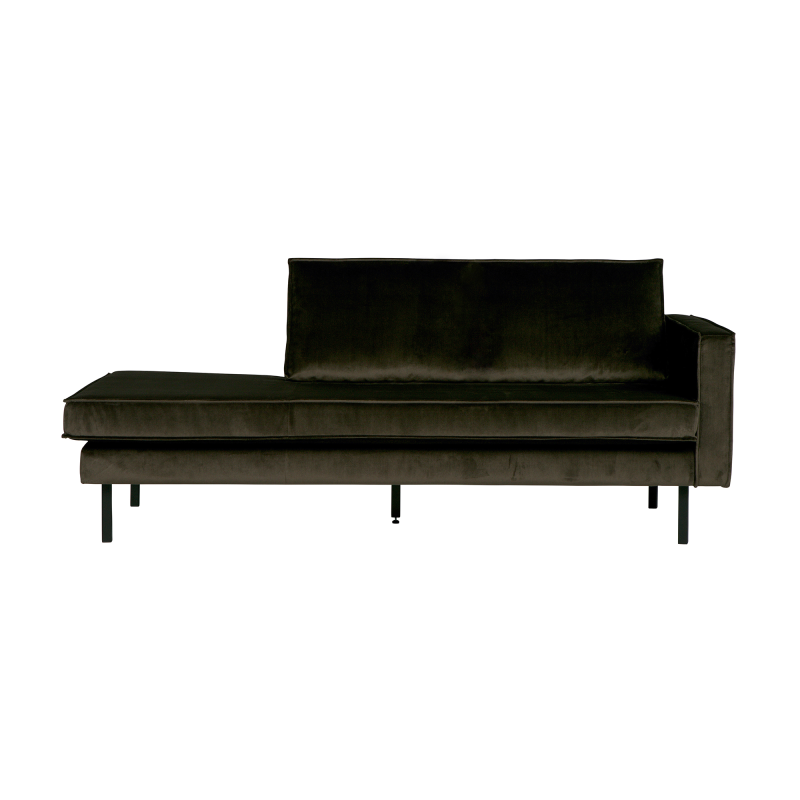 Produktbillede af Rodeo Daybed Højrevendt Velour Dark Green på tilbud i høj kvalitet