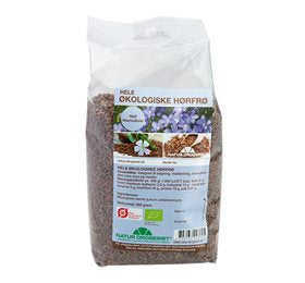 Detaljeret produktbillede af ND Hørfrø hele Ø 500g. på tilbud