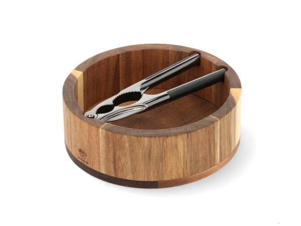 Produktbillede af Claus Holm Nøddeknækkersæt Rund Akacietræ HOLM i premium kvalitet