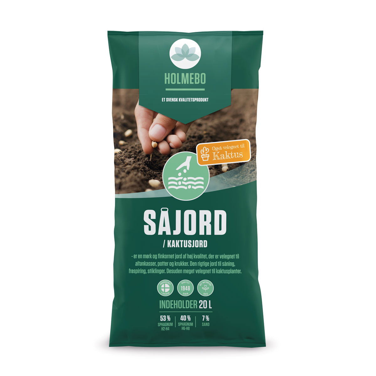 Produktbillede af Såjord / priklejord 120 poser á 20 liter på tilbud i høj kvalitet