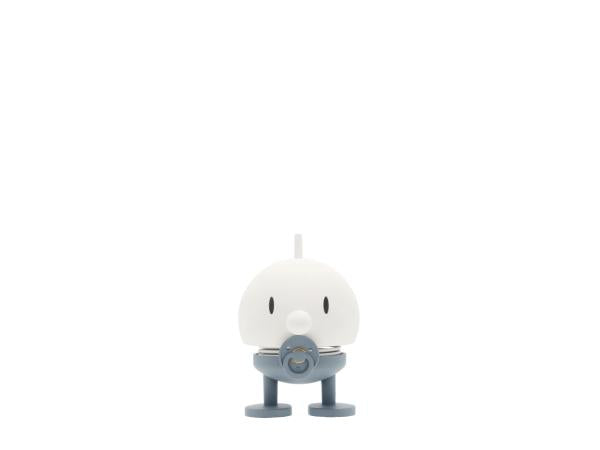 Produktbillede af Hoptimist Baby Bumble med sut hvid/grå lille i premium kvalitet
