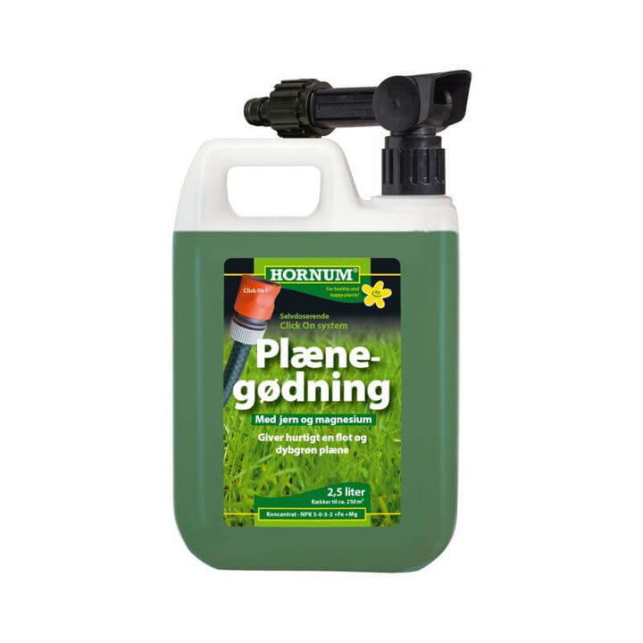 HORNUM Flydende plænegødning med jern 2,5 liter