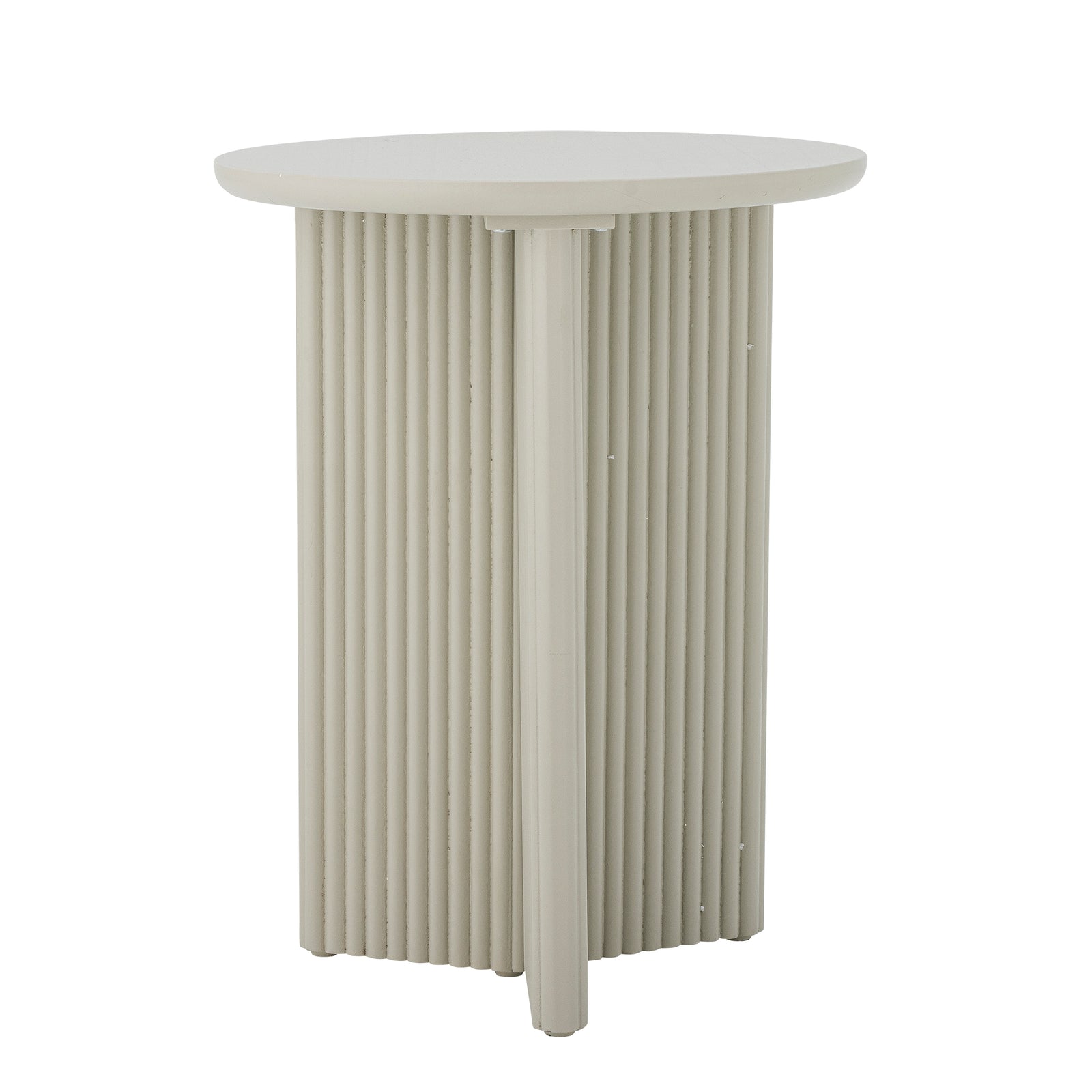 Produktbillede af BLOOMINGVILLE Edith sidebord rund hvid fyrretræ D40xH50 i premium kvalitet