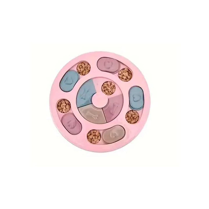 Interaktivt Rundt Hundepuslespil Pink