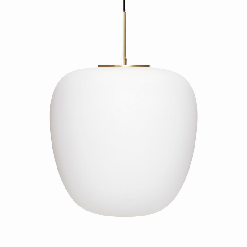 Hübsch Interiør Mu- Loftlampe i hvid glas og messing ❤ Stort online udvalg i Hübsch Interiør ❤ Billig fragt og hurtig levering 2 - 5 hverdage ❤ Varenummer: BYH-922013 / Ean: 5712772110058 på lager - Udsalg på Loftslamper - Over 360 kendte mærker på udsalg
