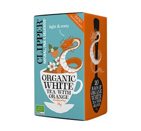 Produktbillede af Clipper Hvid Te m. Appelsin te Ø 20br på tilbud