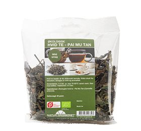 Produktbillede af Hvid te (Pai Mu Tan) Ø 50g. på tilbud