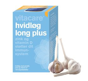 Detaljeret produktbillede af Hvidløg Long Plus VitaCare 120 tab. på tilbud
