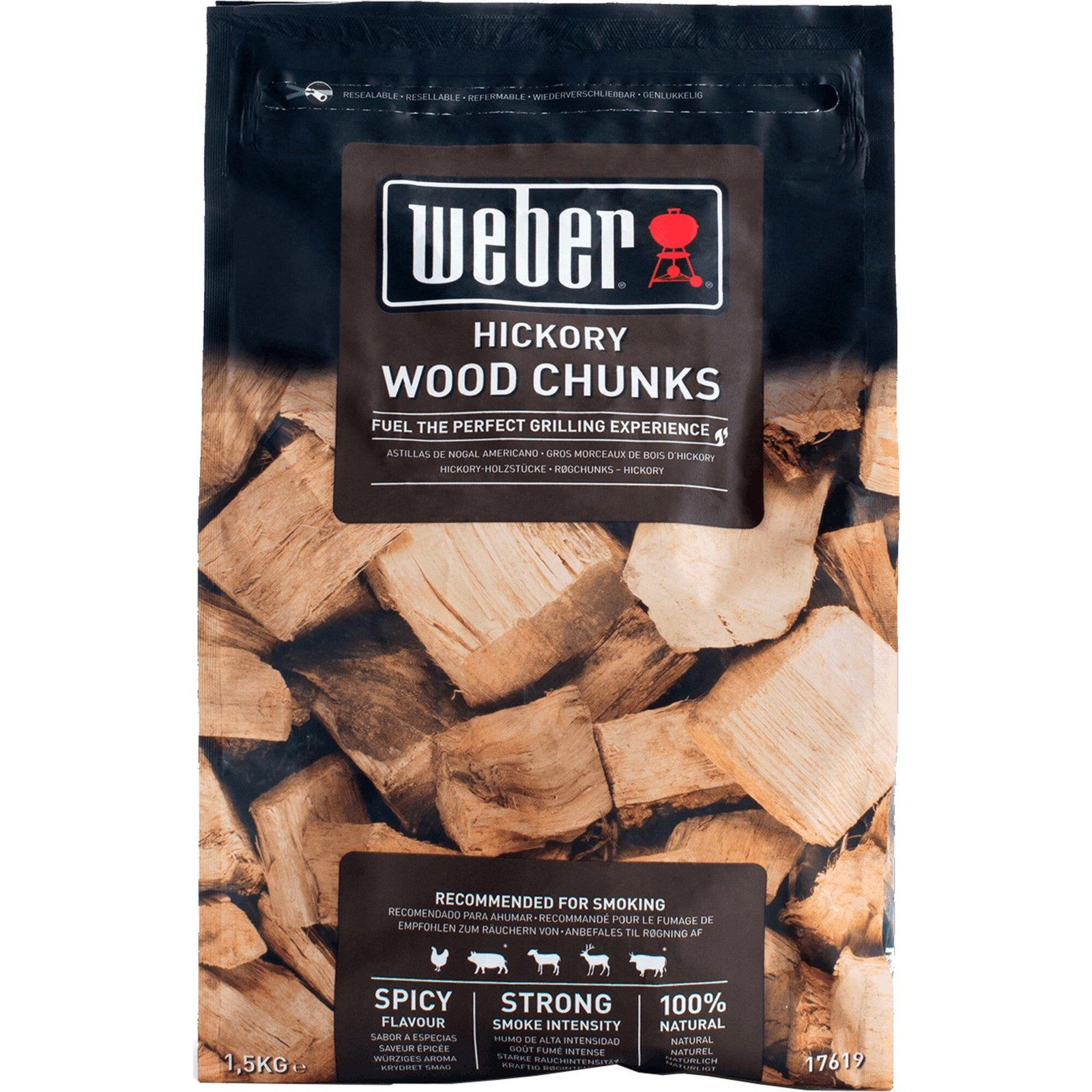 Weber Weber Smoking wood chunks, hickory – frontbillede (Grilltilbehør)