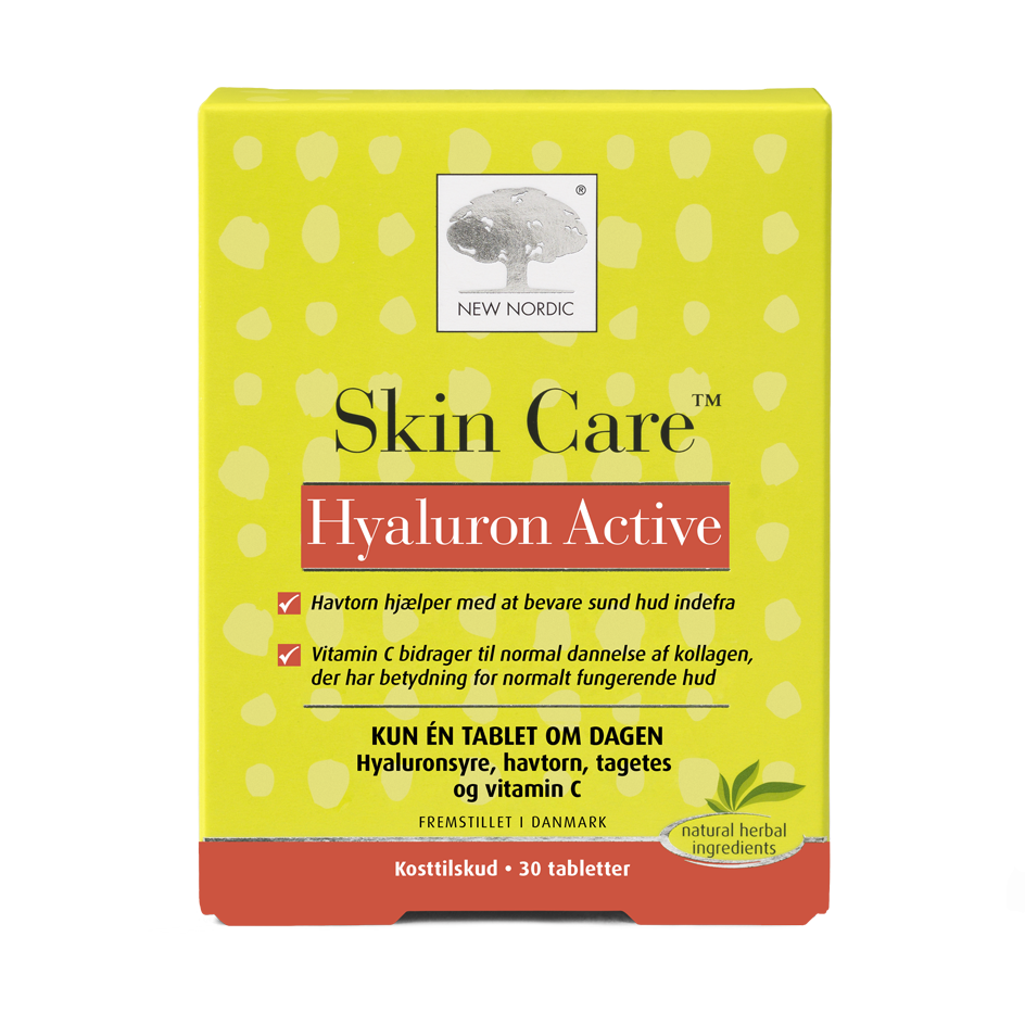 Stort online udvalg i New Nordic Hyaluron Active 30 tabl. - ❤ New Nordic ❤ Hurtig levering: 1 - 2 Hverdage og gratis fragt v/køb over 295 kr. GLS til pakkeshop ❤ Varenummer: HG-45073 og barcode / Ean: 5021807450732 på lager - Kæmpe udvalg i New Nordic - Over 454 design brands på udsalg