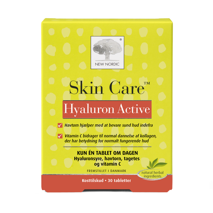 Stort online udvalg i New Nordic Hyaluron Active 30 tabl. - ❤ New Nordic ❤ Hurtig levering: 1 - 2 Hverdage og gratis fragt v/køb over 295 kr. GLS til pakkeshop ❤ Varenummer: HG-45073 og barcode / Ean: 5021807450732 på lager - Kæmpe udvalg i New Nordic - Over 454 design brands på udsalg