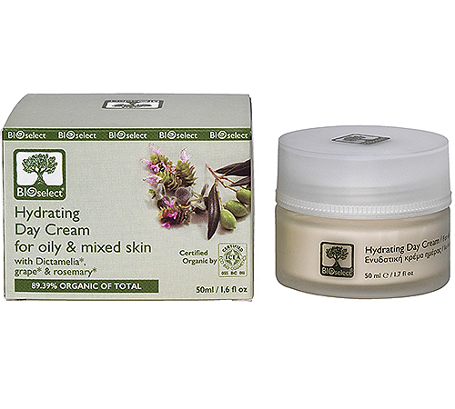 Produktbillede af Bioselect Dagcreme til olieret og kombineret hud 50ml. på tilbud