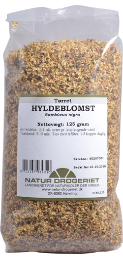 Detaljeret produktbillede af ND Hyldeblomst 125 g. på tilbud