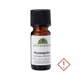 Detaljeret produktbillede af Urtegaarden Hyssopolie Æterisk 10 ml X på tilbud