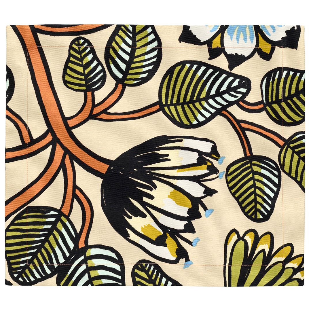 Marimekko Marimekko Tiara dækkeserviett 35x40 cm, sand/grøn/orange ❤ close-up (Bordskåner)