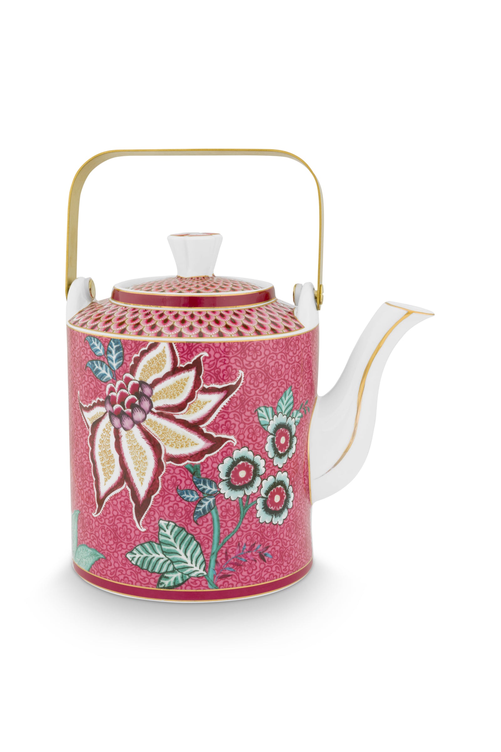 Produktbillede af Giftset Teapot Oriental Flower Festival Dark Pink 1 ltr på tilbud i høj kvalitet