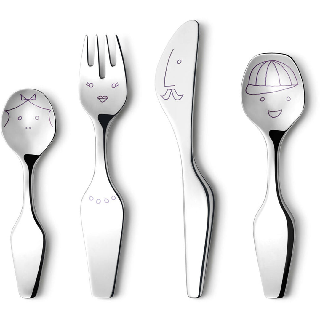 Georg jensen Georg jensen Alfredo The Twist Familie børnebestik – vinkelbillede (Børneservice)